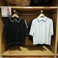 UniqloEARLY GATES ANEW FootJoy J.LINDEBERG☈ ญี่ปุ่น U Series ฤดูร้อนผู้หญิง Contrast สีวิทยาลัยสไตล์ POLO หลวมสบายๆเสื้อยืดแขนสั้นเสื้อยืด 460652