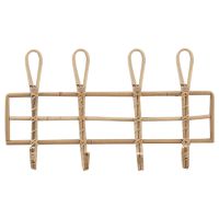 Rattan Wall Hooks Kids Garments Organizer Rack Clothes Hat Hanging Hook Rattan Hanger Kids Room Decor