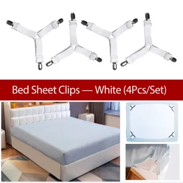Bed Sheet Holder Bed Sheet Clip Fasteners Suspenders Straps Band Corner  Holder Elastic Mattress Pad Cover Sheets & Pillowcases 