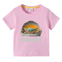 Baby Yoda Mandalorian Tops Lesure Lesure แขนสั้นผ้าฝ้าย100% Tshirt Light ชายหญิงเด็กฤดูร้อนเด็ก