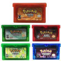 การ์ดเกม Pokemon ชุดแซฟไฟร์มรกตภาษาอังกฤษ NDSL จีบีจีบีซี GBM GBA SP การ์ดเกมตลับวิดีโอเฟิร์มทับทิม