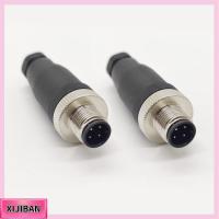 XIJIBAN 2Pcs 4พิน ขั้วต่อตัวผู้ 12mm ครับ PG7 ขั้วต่อเซ็นเซอร์ Unshiled M12 ขั้วต่อแบบวงกลม อุปกรณ์สำหรับอุตสาหกรรม