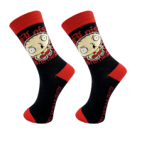 1 Pairs New Design Cartoon Men Crew Sock Personality Fatty Kid Letter Cotton Couples Unisex Black Gray Mid Calf Fun Socks Women