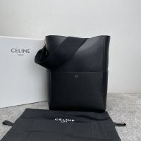 CELINE SANGLE BUCKET BAG IN SOFT GRAINED CALFSKINBLACK