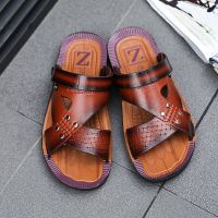 men 39 s sandals casual leather genuine summer rome flip flop beach flat handmade split shoe gladiator close toe slippers classi