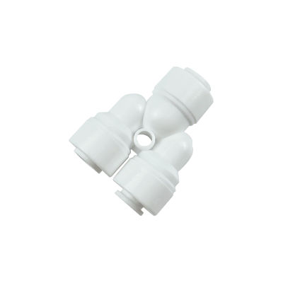14 O.D Tube Two Way Divider Y Shaped Food Grade POM Quick Fitting Connector For Aquarium RO Water Filter Reverse Osmosis System