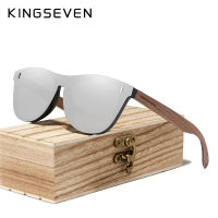 KINGSEVEN Handmade Black Walnut Sunglasses Wood Polarized Sunglasses Men Women UV400 Protection Original Wood Accessories