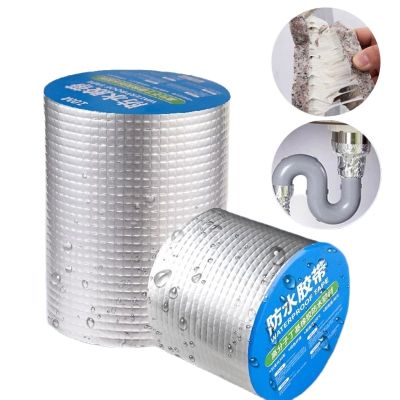 Plester aluminium Foil butil tahan air pita perekat Super memperbaiki dinding retak tahan air untuk perbaikan rumah