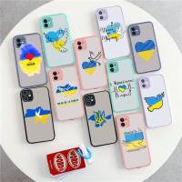 New Ukraine Flag pattern print Phone Case for iPhone X XR XS 7 8 Plus 11 12 13 14 pro MAX 13mini Translucent Matte Case Electrical Safety