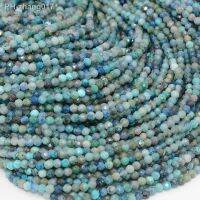 Natural Simple Quality Chrysocolla Faceted Round Beads 3.3mm