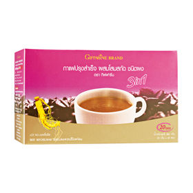 กาแฟปรุงสำเร็จ ผสมโสมสกัด Coffee Mix Powder 3 in 1 with Ginseng Extract
