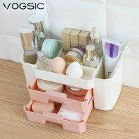 【YD】 VOGSIC Double-layer Desktop Drawer Makeup Organizer Cosmetics Cotton Swabs Jewelry Necklace Earrings Lipsticks Storage