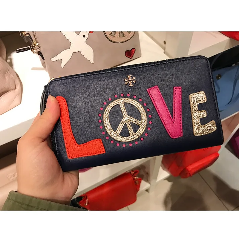 Tory Burch Wallet TB Peace Dove LOVE Ladies Long Wallet | Lazada