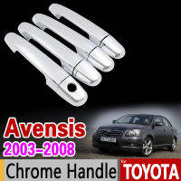 สำหรับ Toyota Avensis 2003-2008 Chram Türgriff Abdeckung Trim Set T250 T25 2004 2005 2006 2007 Zubehör Aufkleber Auto Styling