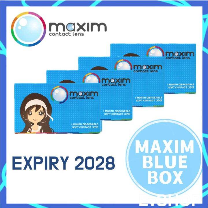 (EXPIRY 2028) Maxim Blue Box Cosmetic Color Monthly Disposable Lens