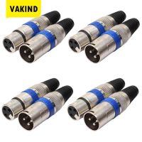 8Pcs 4ชาย4หญิง XLR 3Pin Plug Professional XLR 3Pin ชายปลั๊กตัวเมียอุปกรณ์เสริมสำหรับ DIY ไมโครโฟนสาย