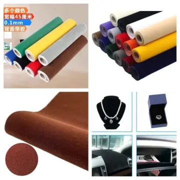 1*pcs Self Adhesive Velvet Fabric Velour Felt Sticker Vinyl Film Jewelry  Paper Crafts DIY Crafts Car Decor