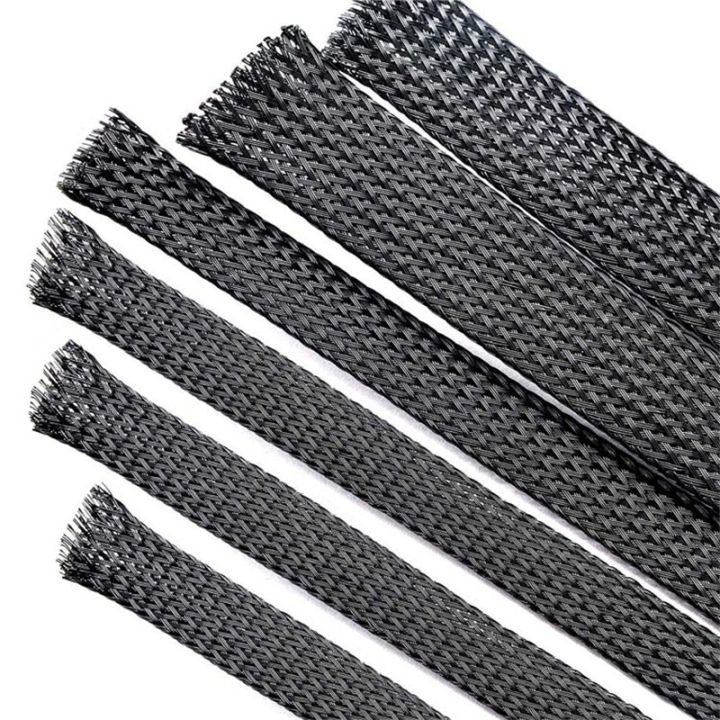 Cable Sleeves 2/3/4/6/8/10/12/16/18mm black Snakeskin mesh Wire Protecting PET Nylon Cable Sleeve wire mesh shock for cable sets