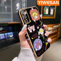 YIWESAN Caing สำหรับ Samsung Galaxy S20 FE 4G S20 FE 5G เคสลายการ์ตูนสาวสวยลวดลายใหม่กรอบสี่เหลี่ยมพื้นผิวเคสซิลิกาเจลนิ่มกันกระแทกเคสมือถือรวมทุกเลนส์กล้องถ่ายรูปฝาครอบป้องกัน