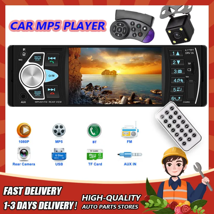 Car Stereo 4022D 4.1" 1 Din Car Radio Audio Stereo USB AUX FM Audio