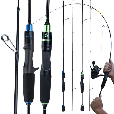 ใหม่ Jigging ช้า Rod UL Fishing Pole1.8m 2.1M 2ส่วน Spinning/casting Fishing Rod Ultra-Light เซรามิคท่องเที่ยวแหวนตกปลาสำหรับน้ำจืด