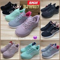 Baoji BJW 817 รองเท้าผ้าใบ ออกกำลังกาย (37-41) สีดำ/ดำขาว/เทา/เขียว/ม่วง