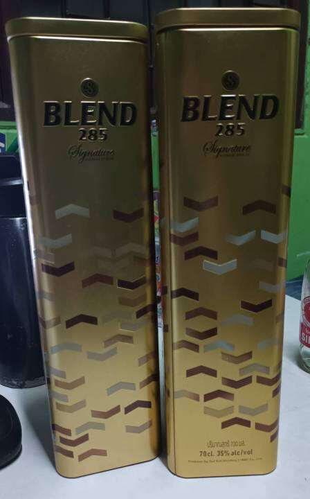 ลดราคาพร้อมส่งฟรี กล่องเหล็ก กล่องเหล้าเปล่า BLEND 285 สวยงาม กล่องหล็ก ...