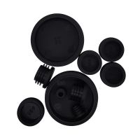 Black Plastic circular pipe plug Furniture Leg plug Anti Slip Feet Protector Pad Plastic round tube cap plug