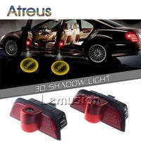 Atreus ไฟต้อนรับประตูรถยนต์ Mercedes W204 C คลาส C180 C350 C200อุปกรณ์เสริม C63 Benz เครื่องฉายไฟรถยนต์แอลอีดี