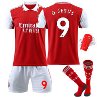 Arsenals F.C.S 2223ชุดผู้ใหญ่สำหรับเด็กที่บ้านหมายเลข9 Jesuss No. 19 Pepepes No. 7 Sakas เสื้อฟุตบอลชุดเทรนนิ่ง0000