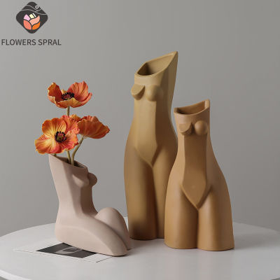New Nordic Ceramic Vase Modern Home Dining Table Office Decoration Vase Decoration Simple Woman Figure Abstract Vase Decoration