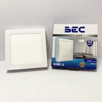 โคมไฟ ดาวน์ไลท์ Downlight ติดลอย BEC LED วงกลม ขอบขาว 840lm Warm light สีวอร์ม แสงส้ม 12W Wine-S