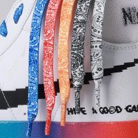 1 Pair Color Cashew Flower Shoelace Flat Shoelaces for Sneakers Creative Gradient Colorful Shoe Laces Men and Women for AF1 AJ1