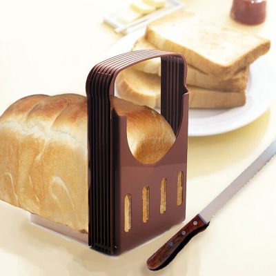 【Worth-Buy】 เครื่องหั่นขนมปังปรับ Bagel Cutter Toast Slicer Bread Loaf Cutter แซนวิช Slicing เครื่องมือพับ Maker Appliance Hot