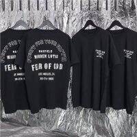 ◊ FEAR GOD คริสต์มาส จำกัด เทรนด์ถนนสูงฮิปฮอปคู่หลวม FOG แขนสั้นเสื้อยืดน้ำ