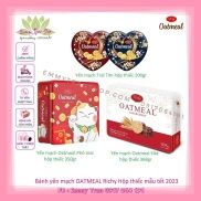 Bánh yến mạch RICHY OATMEAL hộp thiếc mẫu tết 2023, Có 3 loại Lựa Chọn