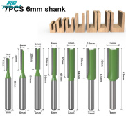 2024NEW 7PCS Straight Router Bit Set, 1 4 Shank Router Bit Set