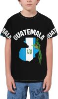 Flag of Guatemala Map T- Shirt Short Novelty for Boys and Girl