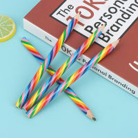 ?【Lowest price】Qearl ดินสอสีรุ้งเข้มข้น4สีชุดดินสอสีรุ้ง4สีสุดน่ารักชุดดินสอสีสำหรับโรงเรียนสำหรับวาดภาพกราฟฟิตี