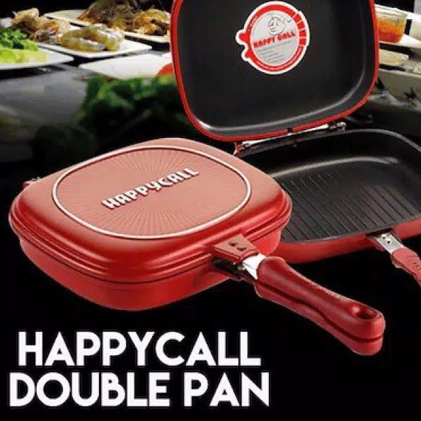 Happycall Jumbo Grill Double Pan Red