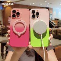 KISSCASE สองสีเคสไล่สีรู้สึกเคสโทรศัพท์เคลือบสำหรับ IPhone 14 13 12 11 Pro Max 13Pro 14Plus เคสป้องกันสว่างตัวดูดแม่เหล็กที่วางโทรศัพท์แม่เหล็ก14PROMAX ฝาครอบฮาร์ดพีซีกันกระแทก