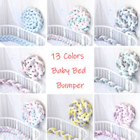 1M2M3M Baby Bed Bumper Sides in the Crib Braid Knot Handmade Braid Crib Bumper Newborn Bed Barrier Baby Room Decor