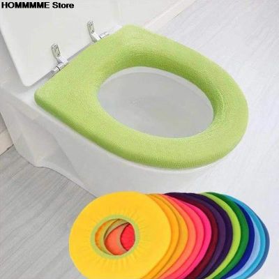 Bathroom Accessories Set Toilet Seat Cover Mat Warm Soft Toilet Cover Seat Lid Pad Bathroom Closestool Protector