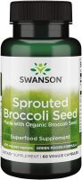 Swanson Organic Sprouted Broccoli Seed 400 mg. 60 Veggie Capsules เมล็ด บรอกโคลี 400 มก.