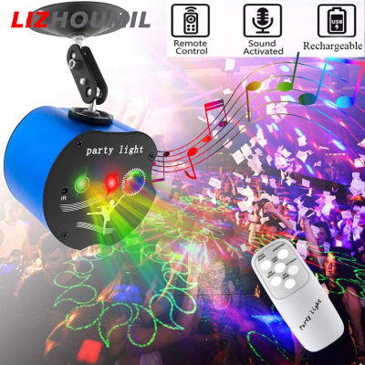 LIZHOUMIL Christmas Mini Led Projection Lamp 48 Patterns Strobe Stage Light Projector For Parties Bar Birthday Ktv