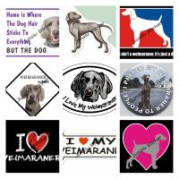 ❦☎ Weimaraner Decal I Love My Weimaraner Vinyl Decal Puppy Dog Cute Pet Breed Bumper Sticker for Laptops Windows Cars Trucks Decor