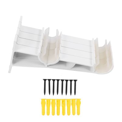 Double Curtain Rod Holders Set, Curtain Rod Brackets, Tap Right Into Window Frame Curtain Rod Hang Curtain Brackets for Window Bedroom Home Decoration