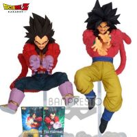 ดราก้อนบอล Banpresto ของแท้100% แท็กนักสู้ Super Saiyan Son 4 Goku Vegeta ภาพอนิเมะตกแต่งตุ๊กตาขยับแขนขาได้