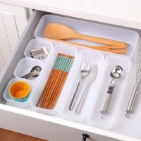 Plastic Tableware Drawer Organizer Set Silverware Tray Cutlery Divider Holder Box PP Makeup Organizer for Kitchen Bathroom