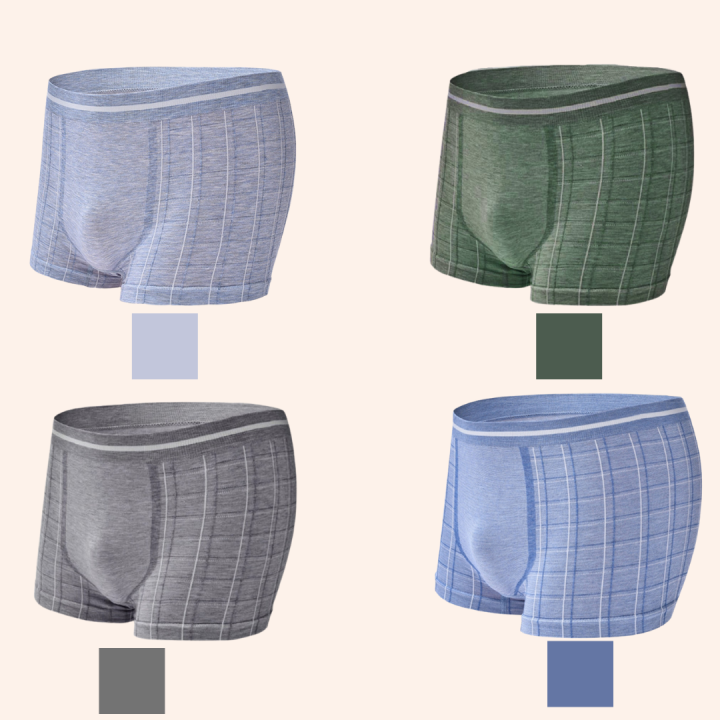 gz-store-เซ็ต-4-ตัว-คละสี-กางเกงใน-กางเกงชั้นใน-กางเกงซับใน-กางเกงในผู้ชาย-ฟรีไซส์-เอว-28-40นิ้ว